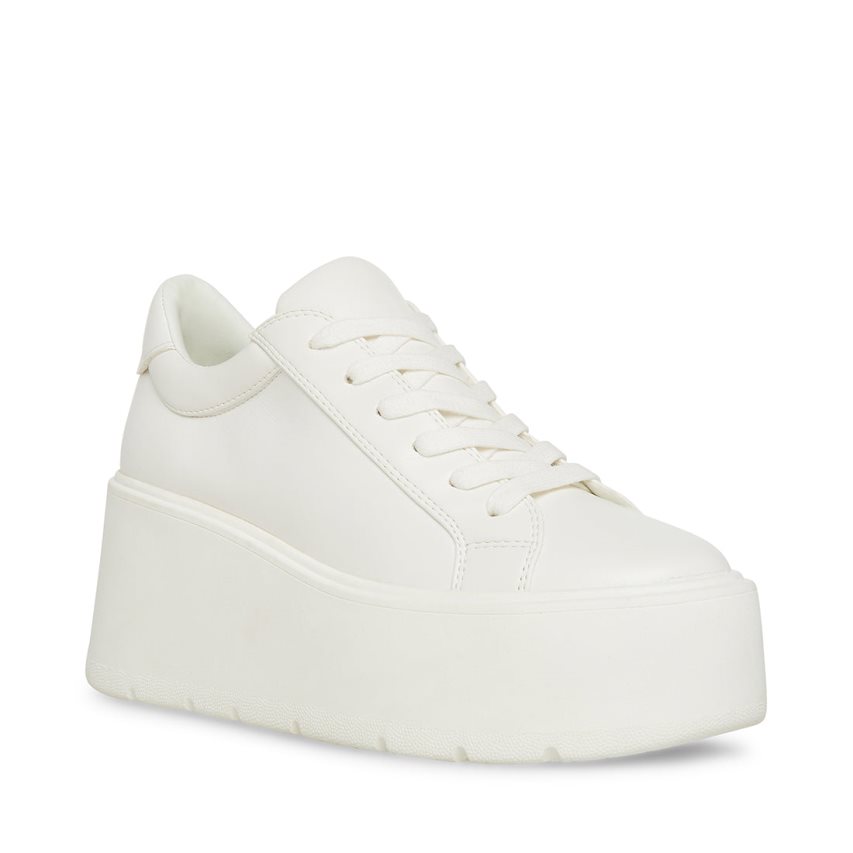 White Steve Madden Glimpse Women's Platform Shoes | PH 6325ZSX